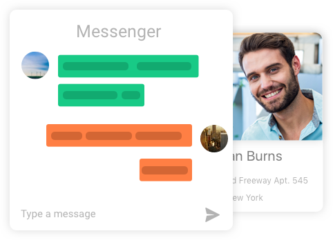 Exchanging messages between family members in the chat