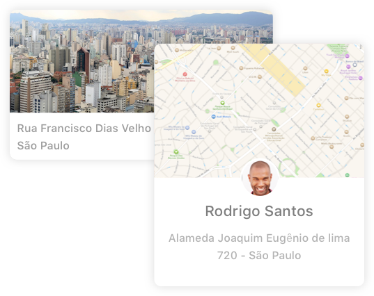Mapa com endereço do local onde um dos familiares está
